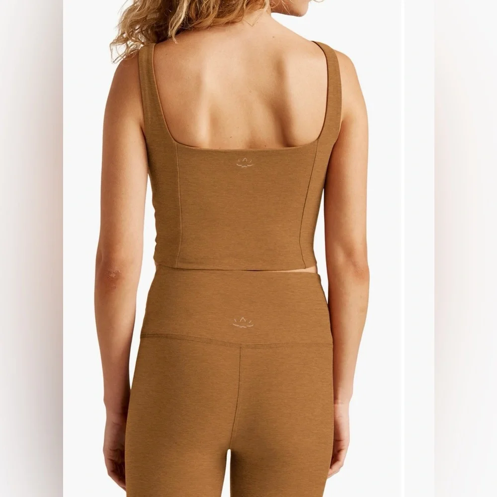 Beyond Yoga Spacedye Caramel Toffee Heather Impress Tank. Size S - Picture 3 of 7